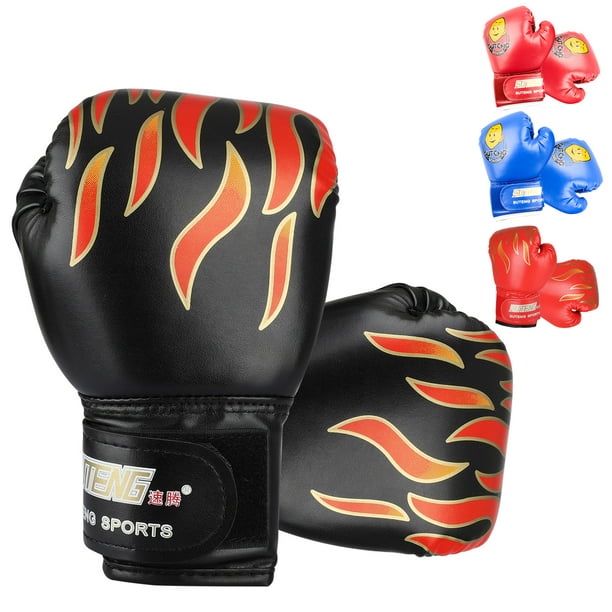 Kids Boxing Gloves,Child Boxing Fighting Gloves 3Colors Sparring Punching Training Gloves for Kickboxing MMA TKD Thai Kick Blue 